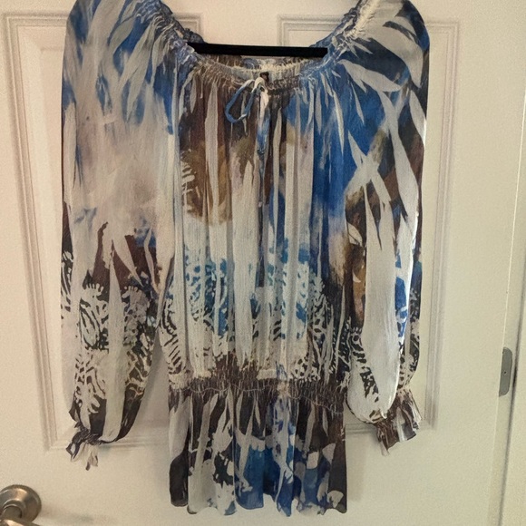 Mushkaby Sienna Rose Sheer Top - Picture 2 of 8